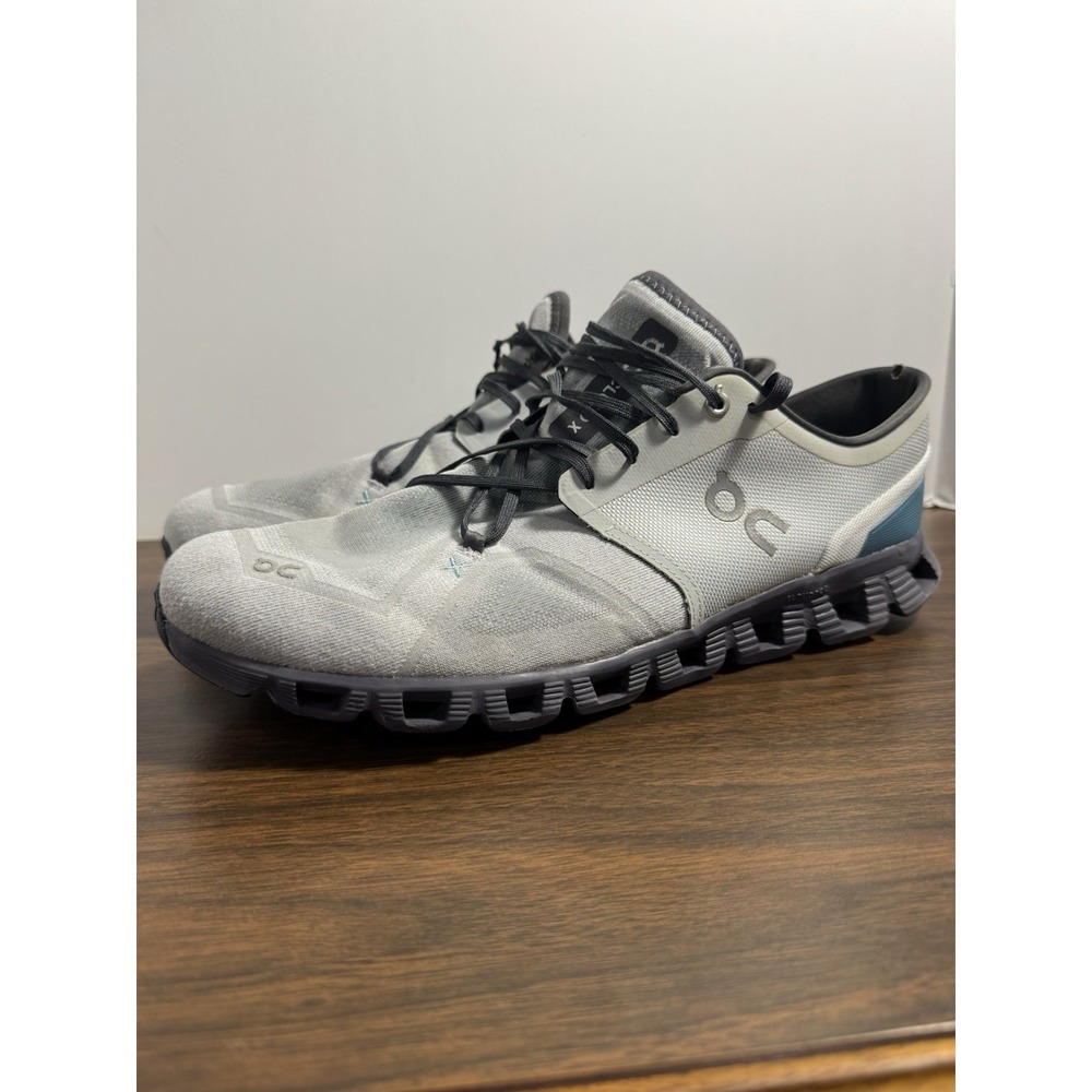 On Cloud X3 Men's Road Running Shoes Size 14 Glacier Iron Gray Lace Up